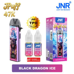 JNR JPuff 47K 900mAh + 2 e liquides Black Dragon Ice – vue 1