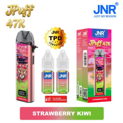 JNR JPuff 47K 900mAh + 2 e liquides Strawberry Kiwi – vue 1