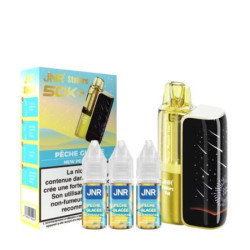 JNR Puff 50K Stellarc 1200mAh + 3 e liquides New Peach Ice