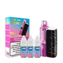 JNR Puff 50K Stellarc 1200mAh + 3 e liquides Strawberry Ice – vue 1