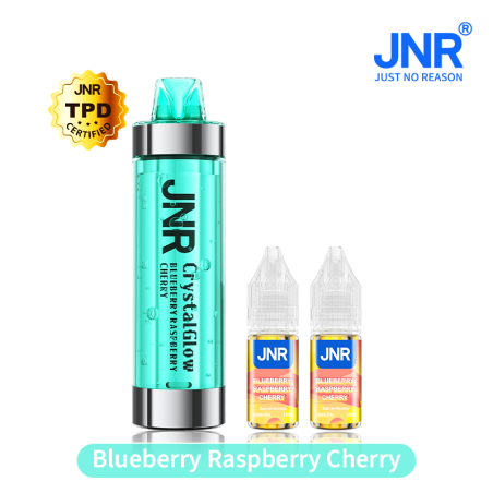 Puff Crystal Glow 33K 2X10ml Crystal Glow JNR Blueberry Raspberry Cherry