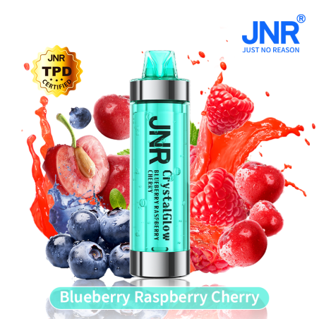 Blueberry Raspberry Cherry 33000 puffs CRYSTAL GLOW JNR – vue 1